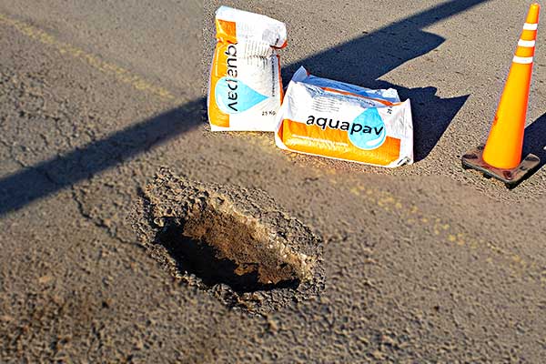 Ante un bache...